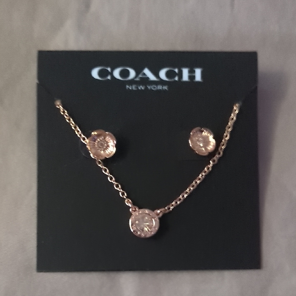 Coach Gold Jewelry Set